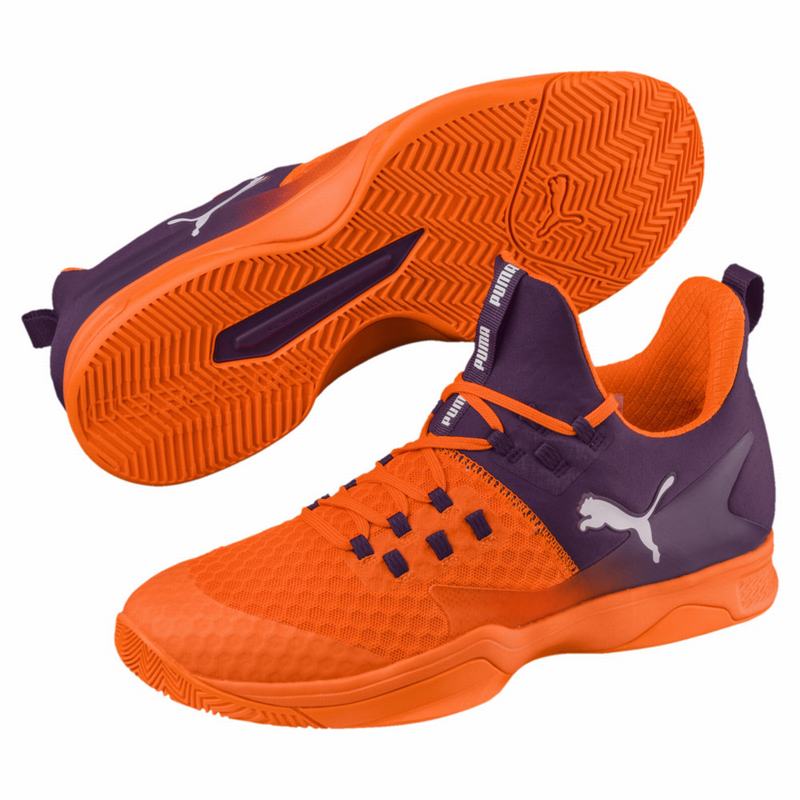 Chaussure de Handball Puma Rise Xt 3 Homme Orange/Violette/Blanche Soldes 140WNOPX